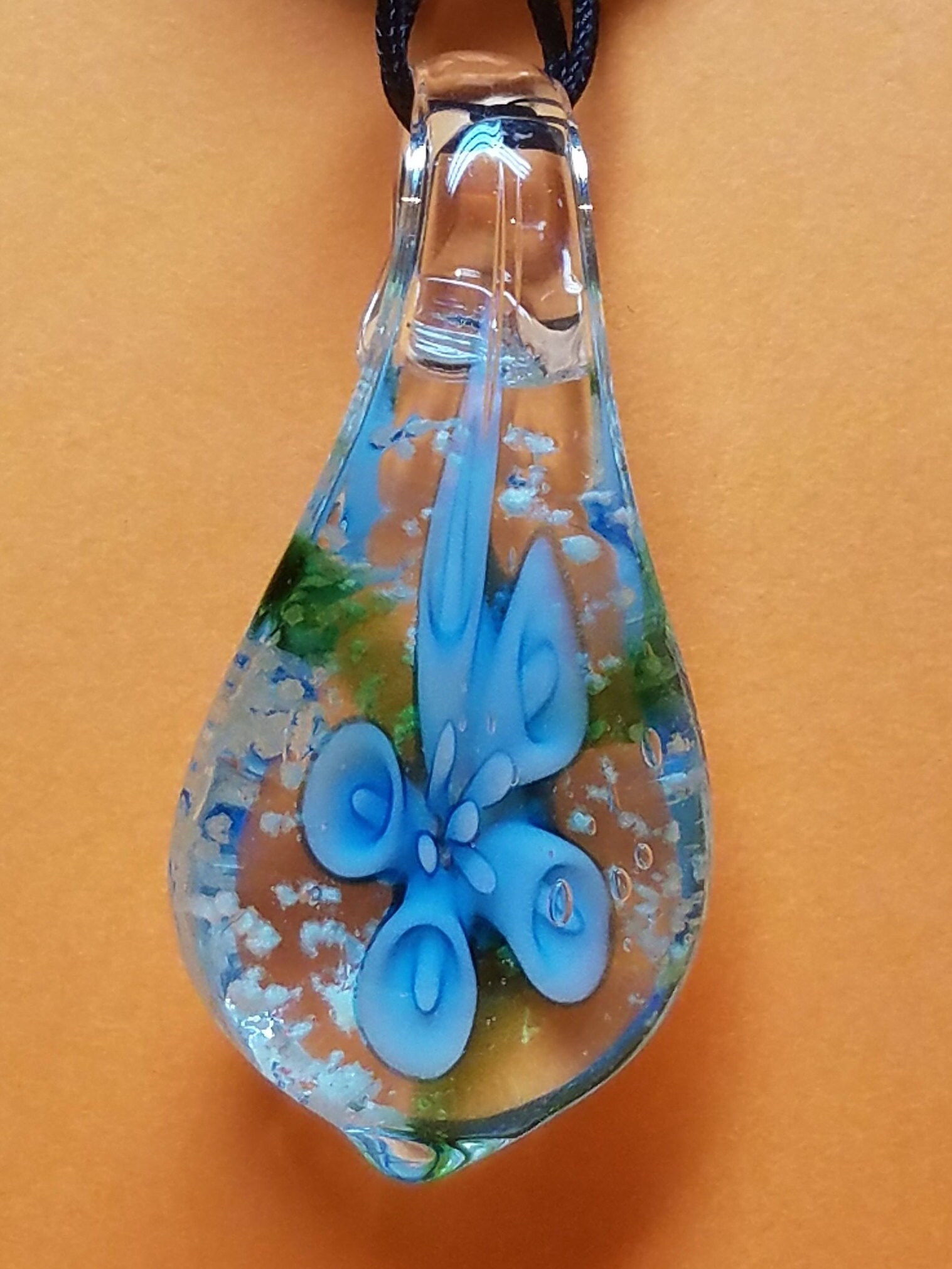 Handgemachte Murano Ochsen Blumen Glas Designed Blaue Pendent Sehr Einzigartig , Geschenk Für Sie #20123 Handgemachte Murano Ochsen Blumen Glas Designed Blaue Pendent Sehr Einzigartig , Geschenk Für Sie #20123 von StarBuckJewelry