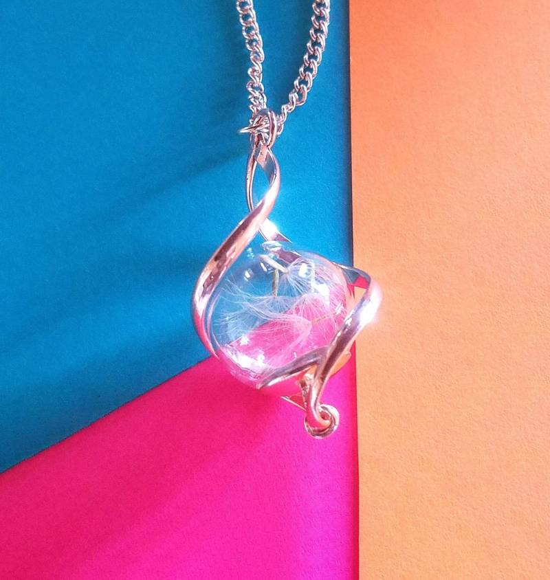 Premium Handgefertigte Twisted Fancy Glas Orb Pusteblume Samen Gold Halskette - Paare Geschenke Statement Custom #20101 von StarBuckJewelry