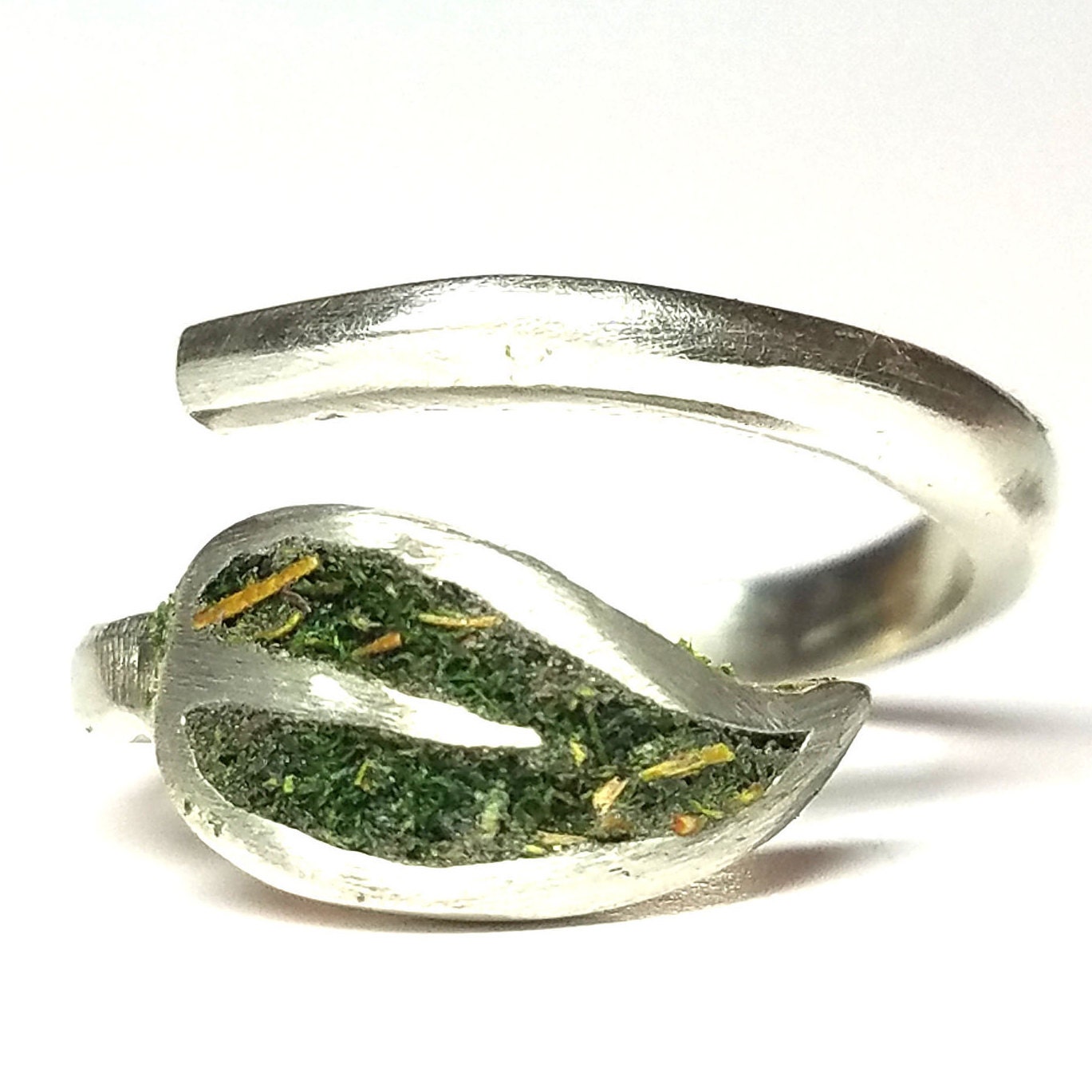 Ring Blatt Designt Damen Mit Natürlichem Moos Eingelegt 925 Sterling Silber, Feines Geschenk Für Sie #20132 Ring Blatt Designt Damen Mit Natürlichem Moos Eingelegt 925 Sterling Silber, Feines Geschenk Für Sie #20132 von StarBuckJewelry