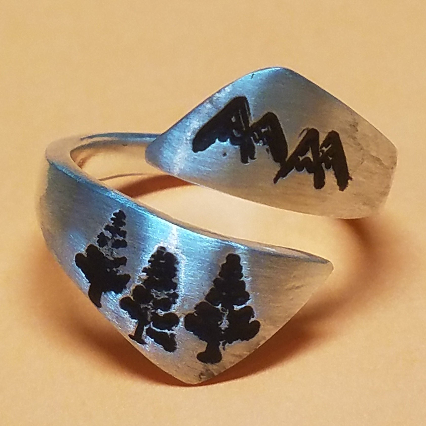 Rocky Mountain Ring 925 Sterling Silber Wickelring Feines Geschenk Für Sie Rocky Mountain Ring 925 Sterling Silber Wickelring Feines Geschenk Für Sie von StarBuckJewelry