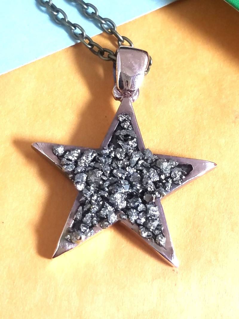 stern Designed Pyrit Halskette #2004 von StarBuckJewelry