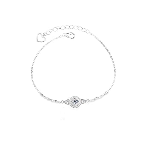 StarGems 0,5 ct Moissanite 925 Silber platinierte Zirkonia Münze verstellbares Armband B4697 StarGems 0,5 ct Moissanite 925 Silber platinierte Zirkonia Münze verstellbares Armband B4697 von StarGems