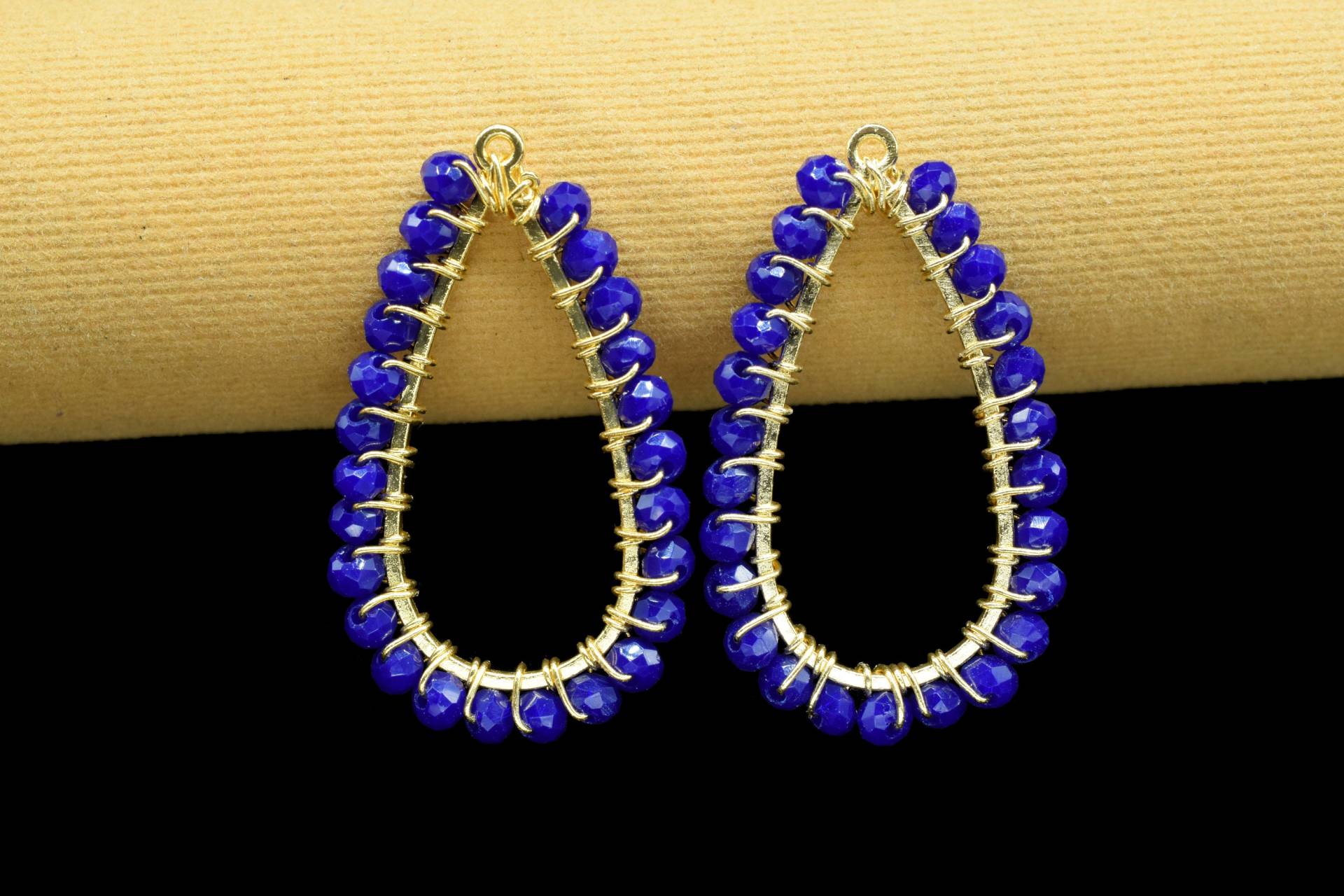 Lapis Lazuli Perlen Ohrring, Edelstein Komponenten, Handgemachte Ohrringe, Ohrring Komponenten, Ohrring Komponenten - Verbinder Schmuck von StarGemsIN