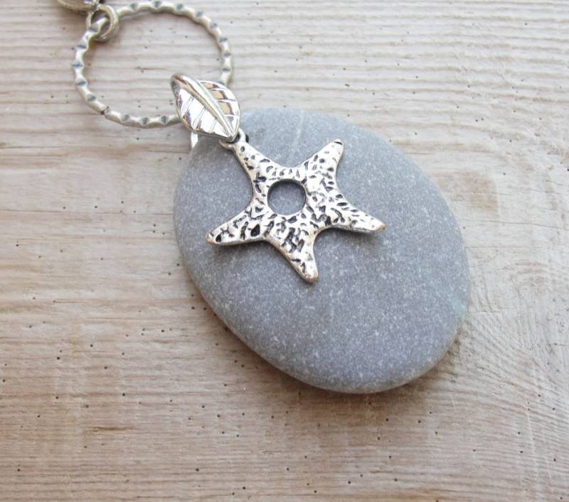 Kiesel Und Seestern Schlüsselanhänger/Taschenbaumler von StarHomeStudio