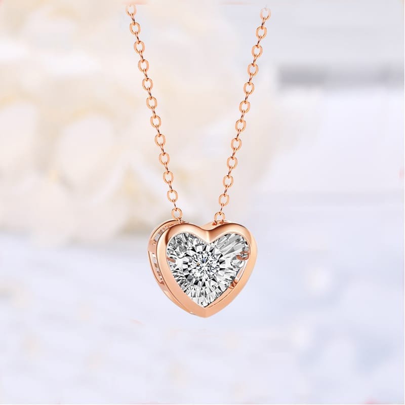 18K Gold Diamant Anhänger Halskette, Handgemachte Hochzeit Verlobungsgeschenk Für Frauen Sie von StarJewelryArt