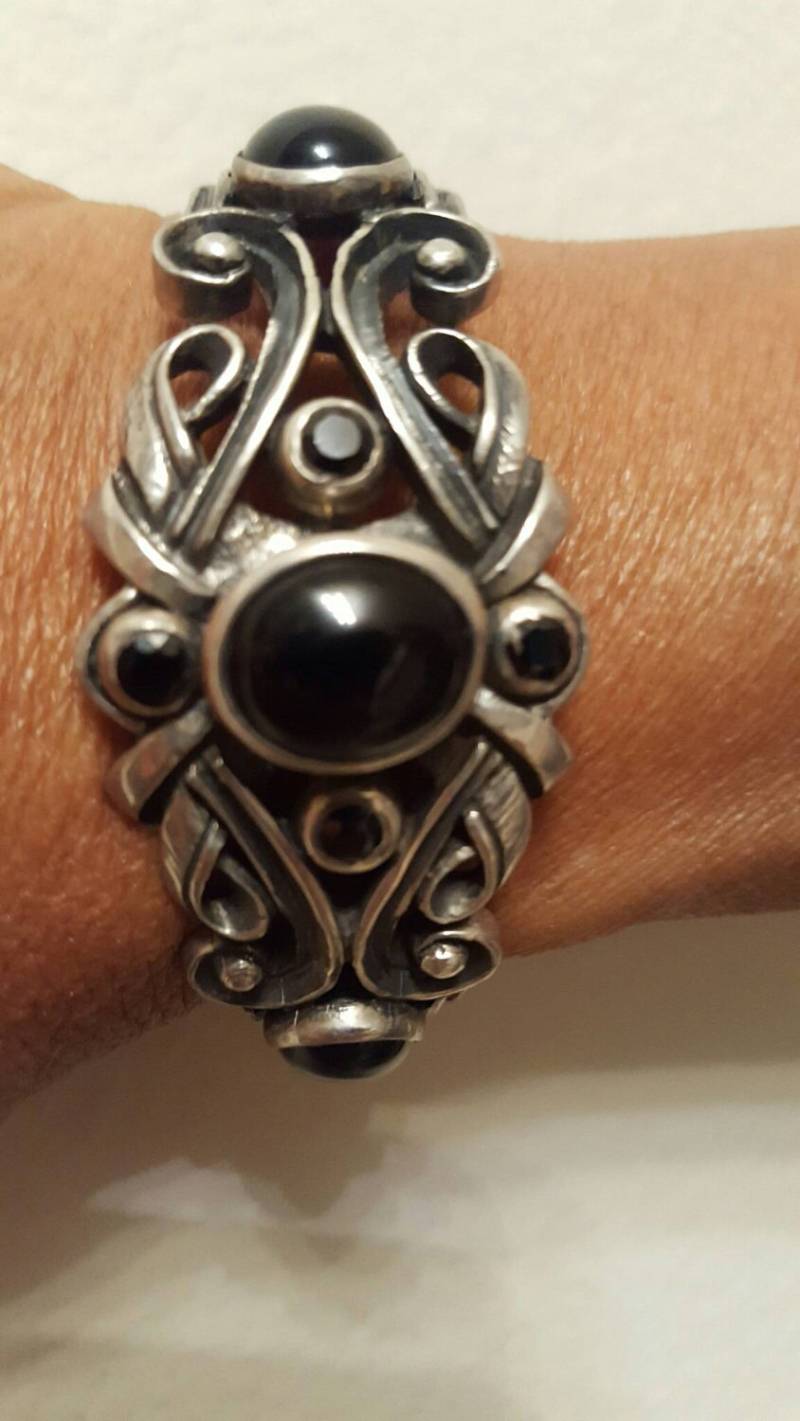 sterling Silber Manschette Armband von StarKnightsJewelry