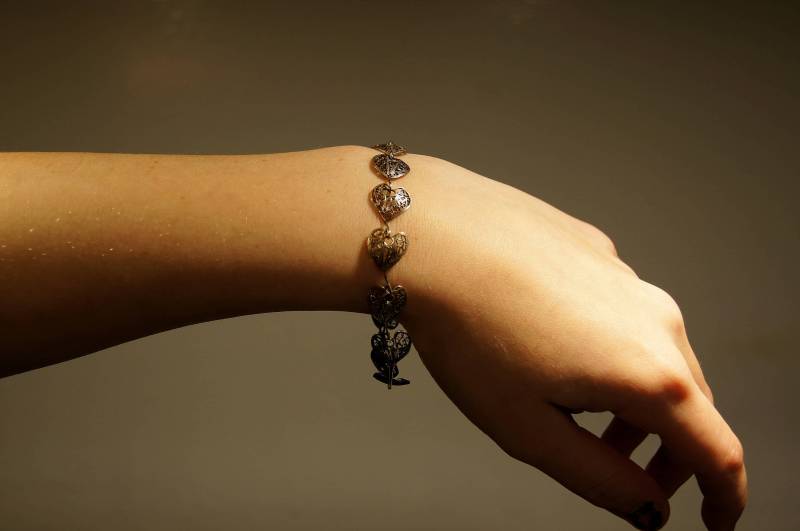 sterling Silber Filigranes Herz Armband von StarShineVintage