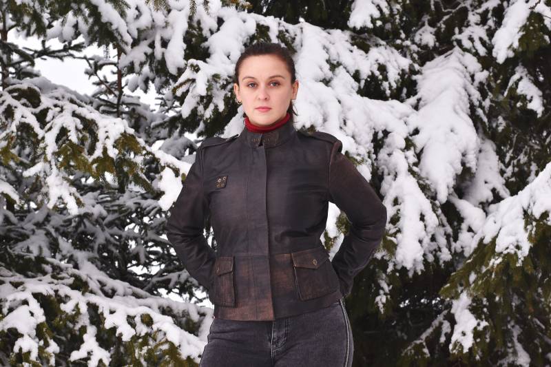 Braune Lederjacke Aus Den 90Ern Für Damen Y2K Morgan De Toi Größe S-M von StaraLiadaVintage