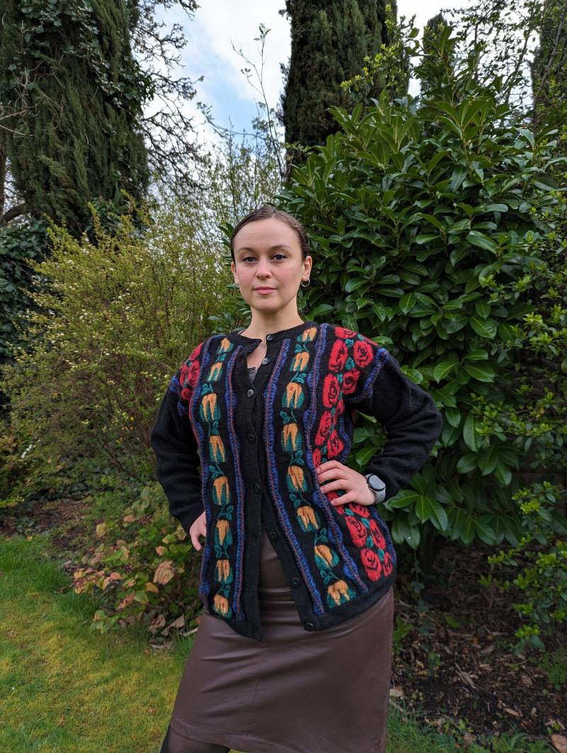 Grobstrick-strickjacke Aus Wolle Von Tulchan, Größe M von StaraLiadaVintage