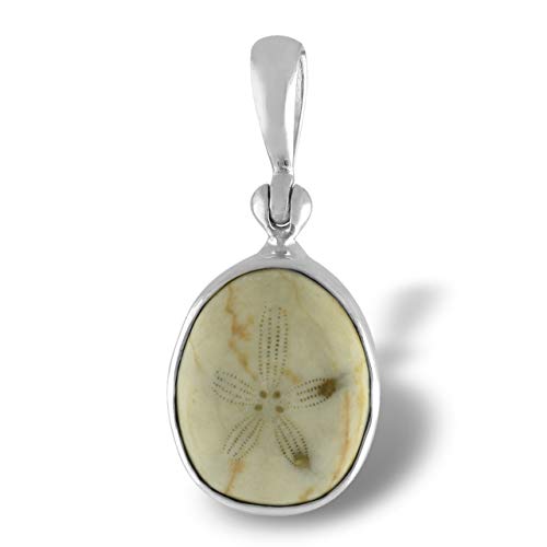 Versteinerter Seeigel-Anhänger aus Sterlingsilber, Edelstein, Seeigel, Sterling-Silber, Seeigel von Starborn