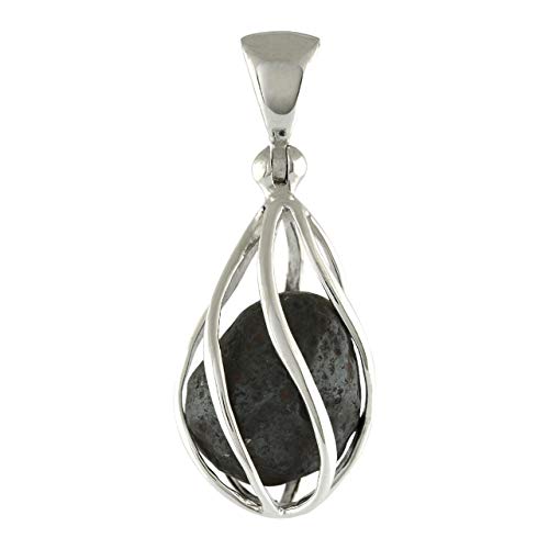 Starborn Agoudal Meteorit Nugget in 925 Sterling Silber elegante Spirale als Anhänger Starborn Agoudal Meteorit Nugget in 925 Sterling Silber elegante Spirale als Anhänger von Starborn