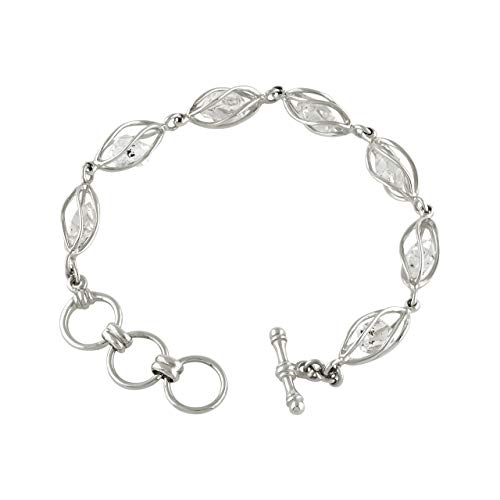 Starborn Herkimer Diamant in Sterling Silber Spirale Armband 7 Elemente von Starborn