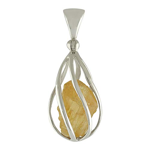 Starborn Imperial Topas Anhänger 925 Sterling Silber gedrehte Form Spirale von Starborn