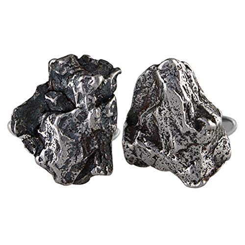 Starborn Manschettenknöpfe aus 925 Sterling Silber mit echtem Campo del Cielo Meteorit von Starborn
