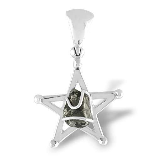 Starborn Meteorit Campo del Cielo 925 Sterling Silber Anhänger Sternform von Starborn