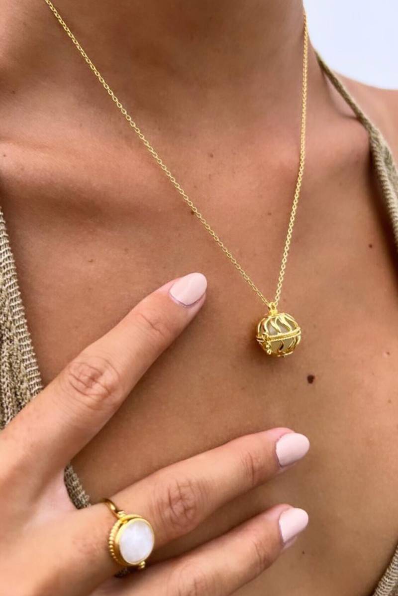 Interchangeable Moonstone Necklace 18K Gold Plated Interchangeable Moonstone Necklace 18K Gold Plated von StarbornJewelryShop