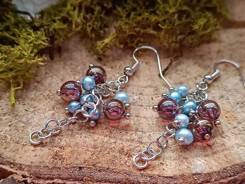 Ohrringe Mit Blauen Süßwasserzuchtperlen Meer von StarchildJewellery