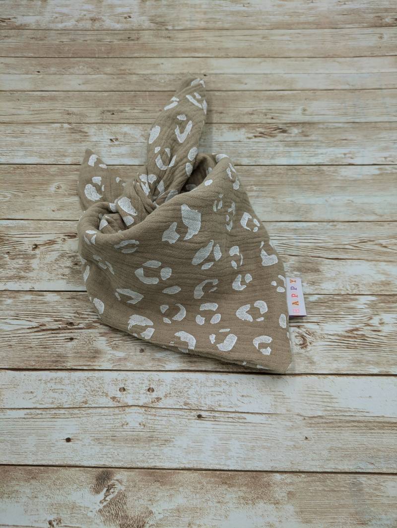 Musselintuch Musselinschal Für Kinder Leo-Muster/ Leo-Print Musselin Halstuch von StarckeAnna