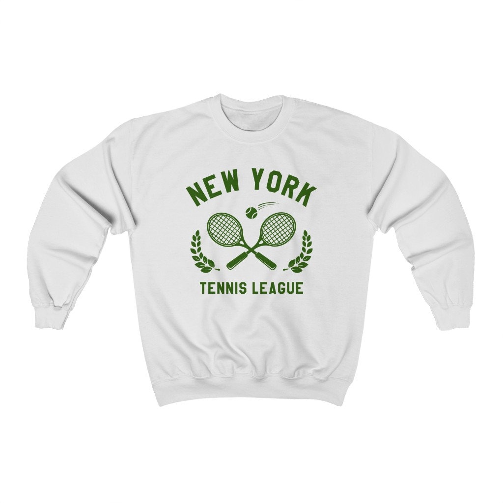 New York Tennis Sweatshirt, Nyc Vintage Grafik Ny Crewneck Fleece Baumwollpullover Pullover Herren Frauen Erwachsene Ästhetik Top von Starcovedesign