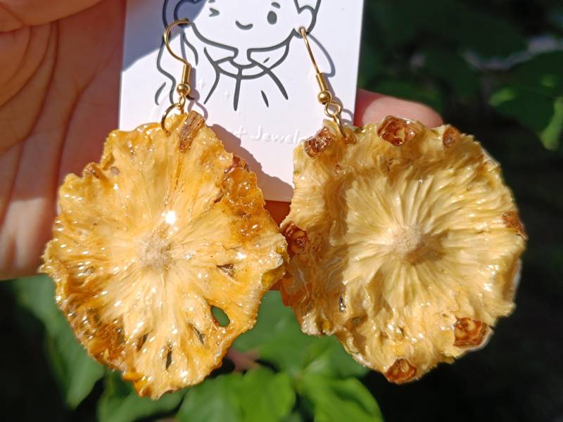 Echte Ananas Ohrringe Edelstahl Einzigartiger Schmuck Epoxidharz Geschenk Für Weihnachten Geburtstag Echte Ananas Ohrringe Edelstahl Einzigartiger Schmuck Epoxidharz Geschenk Für Weihnachten Geburtstag von StardustJewelryDE