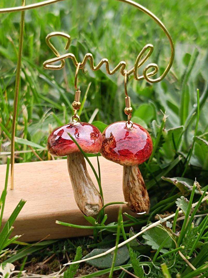Echte Pilze Ohrringe Edelstahl Epoxidharz Einzigartiger Schmuck Geschenk Weihnachten Geburtstag Schulanfang Echte Pilze Ohrringe Edelstahl Epoxidharz Einzigartiger Schmuck Geschenk Weihnachten Geburtstag Schulanfang von StardustJewelryDE