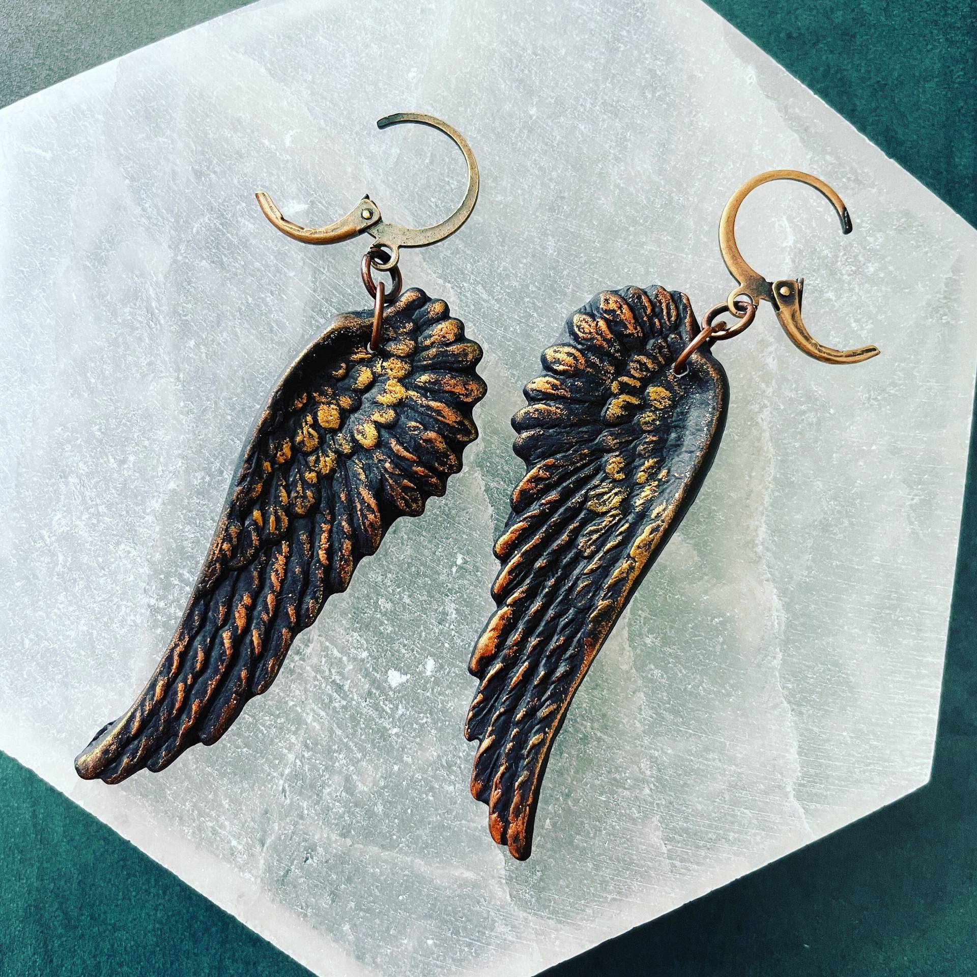 Kupfer Raben Flügel Ohrringe Leicht Krähe Engel Schwarz Vogel Gothic Style Witchy Kupfer Raben Flügel Ohrringe Leicht Krähe Engel Schwarz Vogel Gothic Style Witchy von StardustandRaven