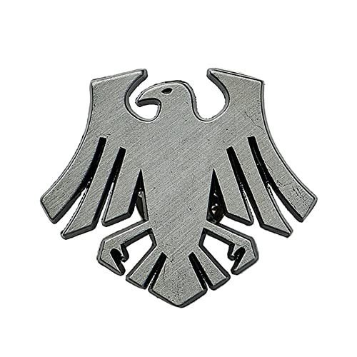 Starforged Anstecknadel Abzeichen Kapitel Ikone Rabe Guard Legion Brosche Siegel Warhammer 40000, Legierungsstahl, kein Edelstein, legierter Stahl, kein Edelstein, Silber, Legierter Stahl, Ohne von Starforged