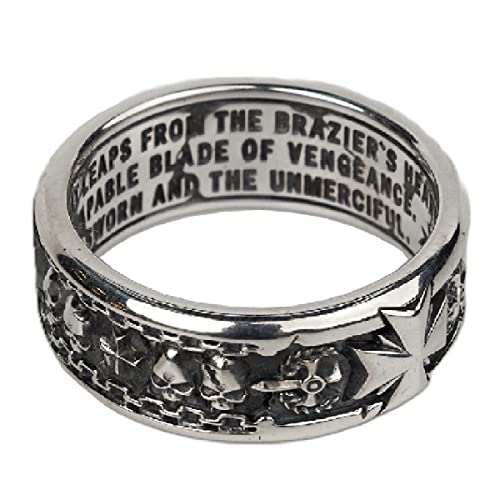 Starforged Kompatibel mit Warhammer 40k Black Templers Kreuzfahrer Ring[Sterling Silber/Gold überzogen] 1 PC von Starforged