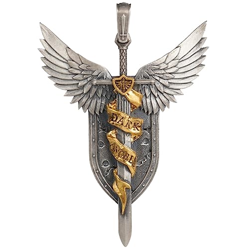 Starforged Lion El'Jonson Warhammer 40K Dark Angels Halskette Herren Space Marines Anhänger Gold Intarsien, One Size, Vergoldet, Kein Edelstein Starforged Lion El'Jonson Warhammer 40K Dark Angels Halskette Herren Space Marines Anhänger Gold Intarsien, One Size, Vergoldet, Kein Edelstein von Starforged