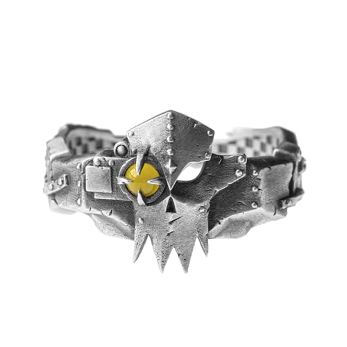Starforged Warhammer 40 K Ring aus Gork und Mork Greenskins Orkz Silberring Zubehör Schmuck, Metall, Kein Edelstein Starforged Warhammer 40 K Ring aus Gork und Mork Greenskins Orkz Silberring Zubehör Schmuck, Metall, Kein Edelstein von Starforged