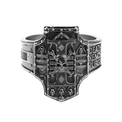 Starforged Warhammer 40K Creed of Ordo Xenos Deathwatch Silberring Zubehör Schmuck, Metall, Kein Edelstein Starforged Warhammer 40K Creed of Ordo Xenos Deathwatch Silberring Zubehör Schmuck, Metall, Kein Edelstein von Starforged