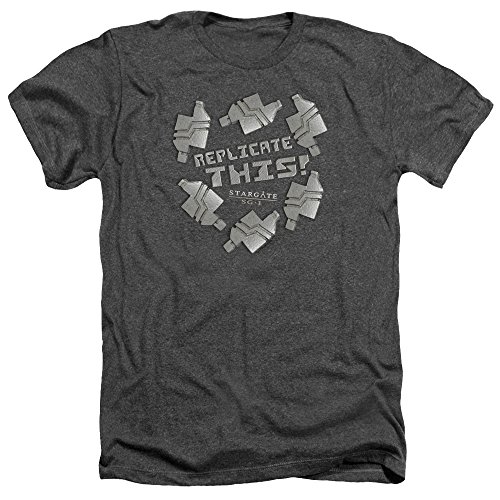Stargate Sg-1 Unisex Sg1 Replicate This, Charcoal T-Shirt, anthrazit, XL Stargate Sg-1 Unisex Sg1 Replicate This, Charcoal T-Shirt, anthrazit, XL von Stargate Sg-1