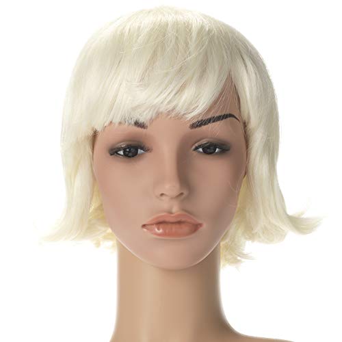 Stargazer Kunsthaar-Perücke"Terry" mittellang mit Innenverstellung für Cosplay & Fasching in weiß, weiß, 1 Stück von Stargazer