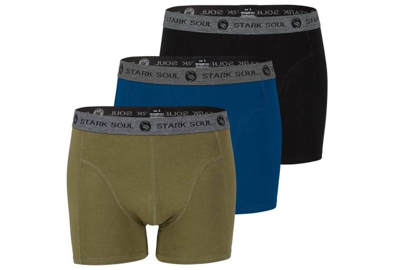 Stark Soul® Boxershorts Herren Boxershorts, 3er Pack, Retroshorts, Trunks - weiche Baumwolle 3er-Pack von Stark Soul®