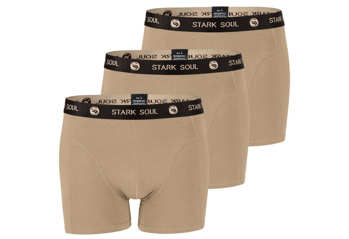 Stark Soul® Boxershorts Herren Boxershorts, 3er Pack, Retroshorts, Trunks - weiche Baumwolle 3er-Pack von Stark Soul®