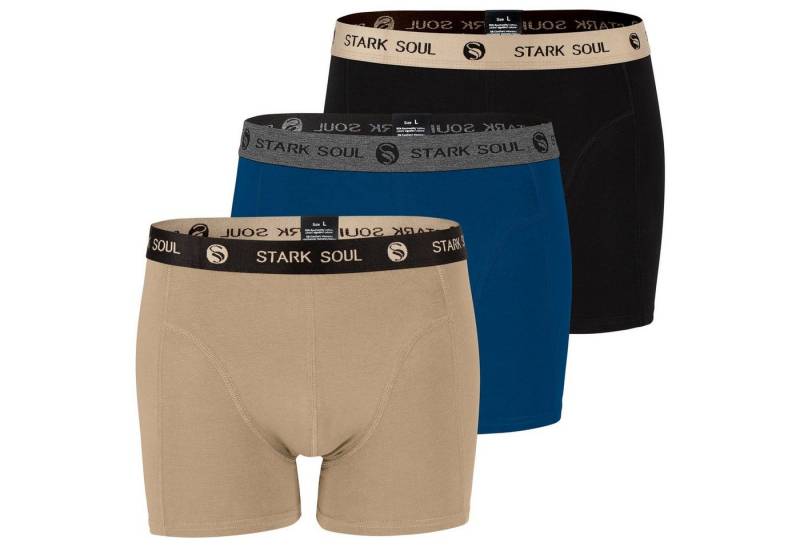 Stark Soul® Boxershorts Herren Boxershorts, 3er Pack, Retroshorts, Trunks - weiche Baumwolle 3er-Pack von Stark Soul®