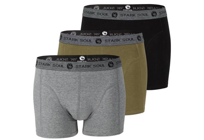 Stark Soul® Boxershorts Herren Boxershorts, 3er Pack, Retroshorts, Trunks - weiche Baumwolle 3er-Pack von Stark Soul®