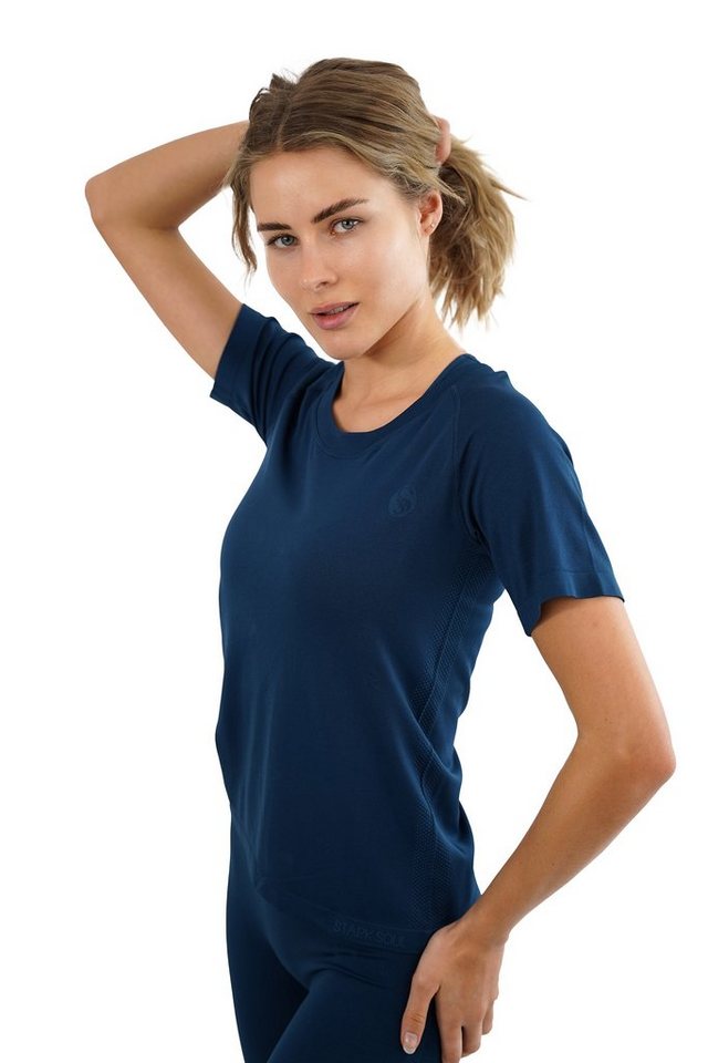 Stark Soul® T-Shirt Damen Sportshirt Kurzarm RACER Sport Shirts Seamless. mit Rundhalsausschnitt von Stark Soul®