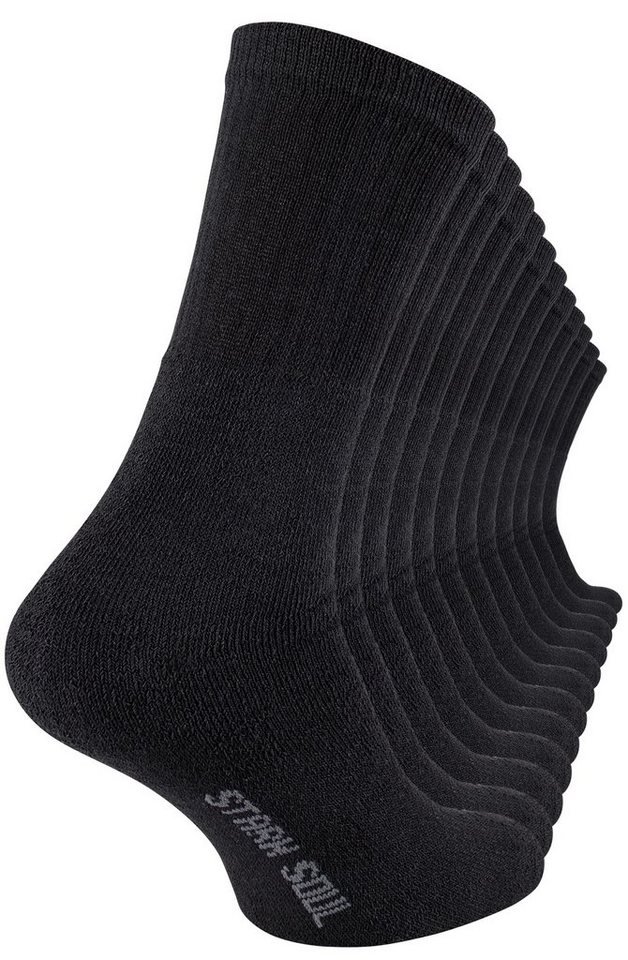 Stark Soul® Tennissocken Crew Socken - 6 oder 12 Paar Tennissocken, Freizeitsocken (12-Paar) in Schwarz, Weiß, oder Schwarz/Weiß/Grau von Stark Soul®