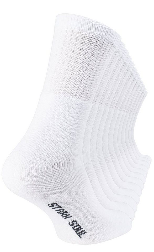 Stark Soul® Tennissocken Crew Socken - 6 oder 12 Paar Tennissocken, Freizeitsocken (12-Paar) in Schwarz, Weiß, oder Schwarz/Weiß/Grau von Stark Soul®
