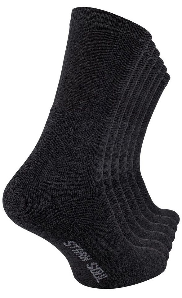 Stark Soul® Tennissocken Crew Socken - 6 oder 12 Paar Tennissocken, Freizeitsocken (6-Paar) in Schwarz, Weiß, oder Schwarz/Weiß/Grau von Stark Soul®