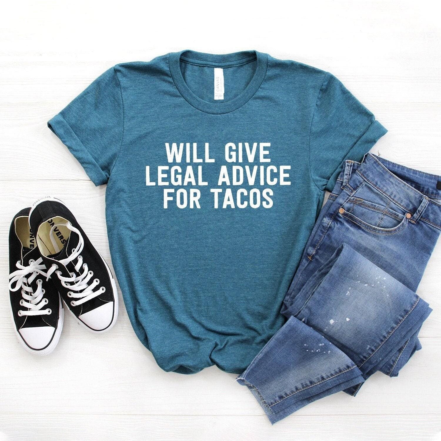 Rechtshinweis Für Tacos Shirt - Jurastudent Geschenk von StarkAmbition