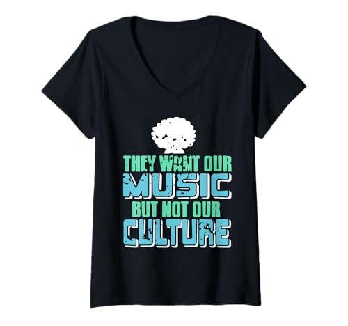 Damen Sie Wollen Unsere Musik Nicht Unsere Werte T-Shirt mit V-Ausschnitt Damen Sie Wollen Unsere Musik Nicht Unsere Werte T-Shirt mit V-Ausschnitt von Starke Aussage Für Musikbewusste