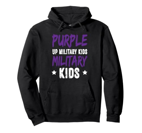 Purple Up Militär Kinder Unterstützung Text Veteran Frauen Pullover Hoodie von Starke Militärkinder Feiern