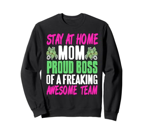 Lustige Zuhause Mama Boss Stolz Auf Tolles Familien Team Sweatshirt von Starke Mutter Humor Elternschaft Familie