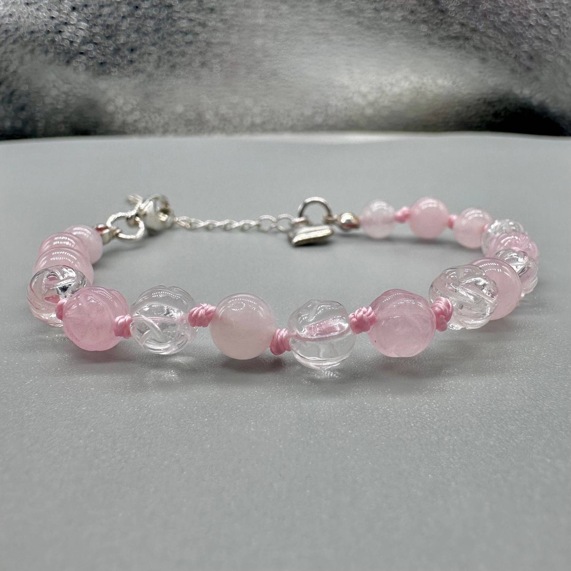 18 - 20 cm Verstellbares Rosenquarz Und Klarer Quarz Perlen Edelstein Armband // Karabiner Sterling Silber Zubehör 18 - 20 cm Verstellbares Rosenquarz Und Klarer Quarz Perlen Edelstein Armband // Karabiner Sterling Silber Zubehör von StarlightAmber