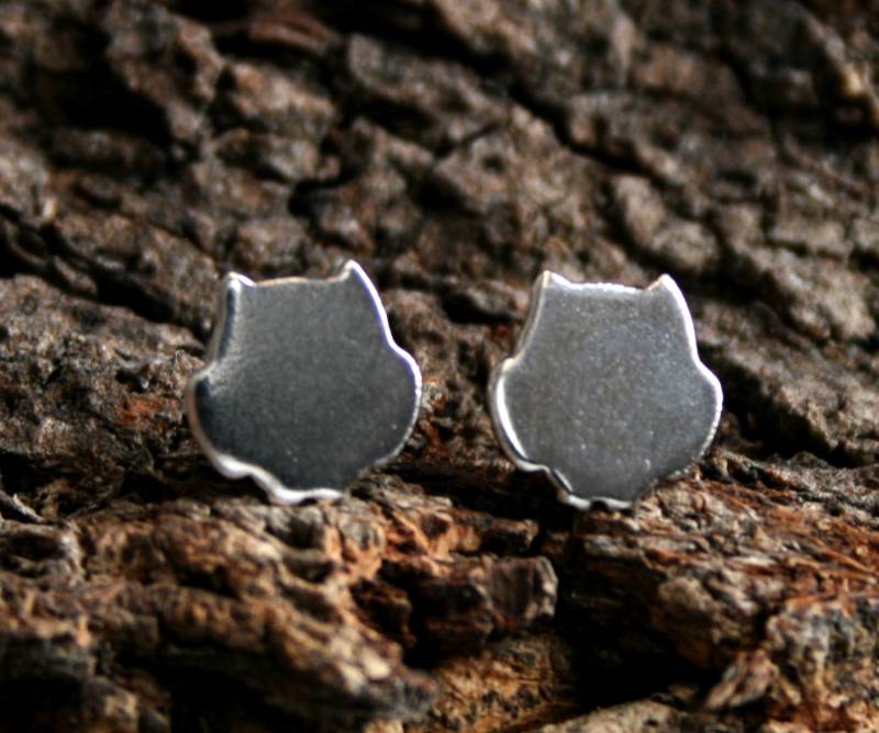 Baby-Eule. Sterling Silber Ohrstecker. Sammlung "Waldfreunde". Exklusives Design. Owlets. Umweltfreundliches Silber. Winzige Eulen von StarlightAndShadows