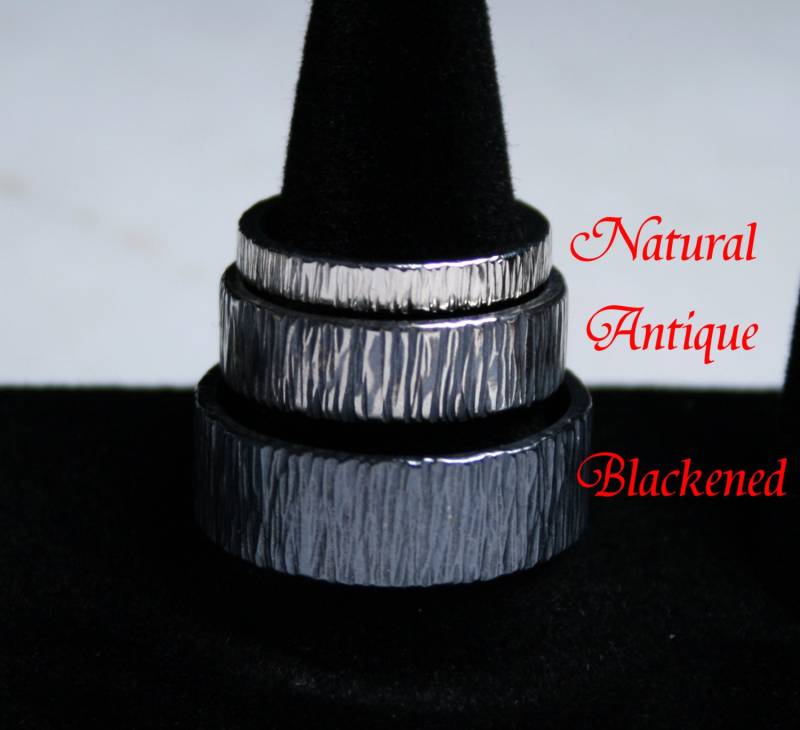 Baum Rinde. Schwergewicht 8mm Breiten 925Er Silber Voll Uk Gekennzeichnet Ehering. Größe Q Bis Z | Us 8-12 1/2 von StarlightAndShadows