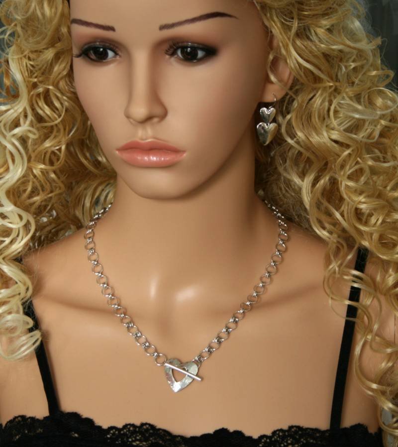 Eco-Friendly Handmade " Amore ~ Lacuna' Halskette. Handgefertigte Kette Mit Gehammerte Herz-Funktion Zu Fangen. Voll Gekennzeichnet Uk Sterling von StarlightAndShadows