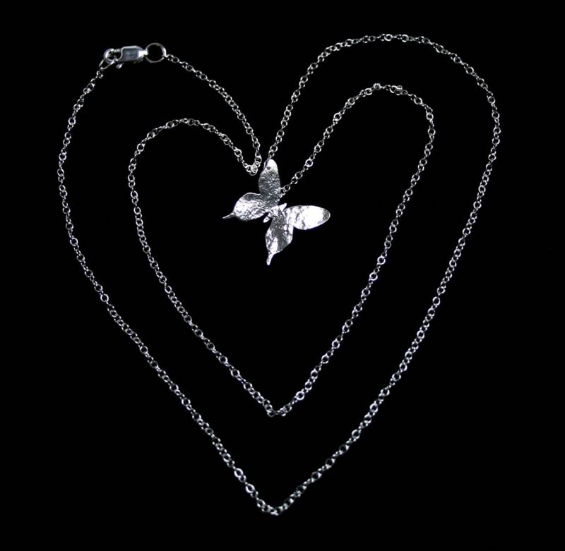 Handgemachte "Silber Schmetterling' Anhänger. Traditionell Handgefertigte Schmetterling Anhänger Aus Schaumfilter Sterling Silber Gefertigt von StarlightAndShadows